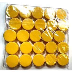 50 Pieces 3 Gram/3ML Yellow Lid Plastic Makeup Cosmetic Sample Jars - vn